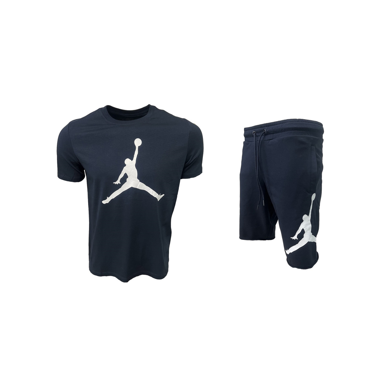 Мъжки спортен къс комплект Nike Jordan Shorts + T-shirt Dark Blue
